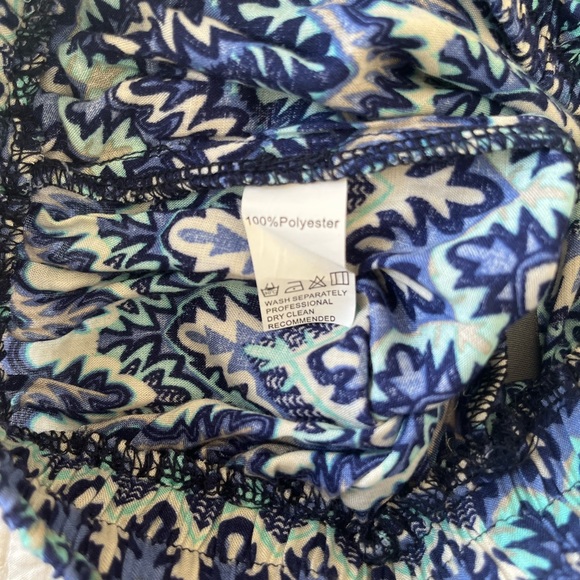 Wish… harem pants. Beautiful Blue Print Size M/L. Drawstring Waist - Picture 6 of 7